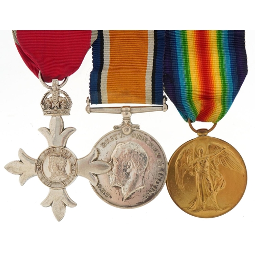 1493 - World War I medals awarded to 2.LIEUT E.G.QUESTED along with an MBE