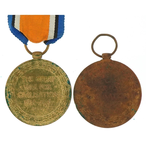 1497 - Two military interest World War I medals for PTE.A.BRIERLEY W.YORK.R and PTE.J.COURT A.S.C