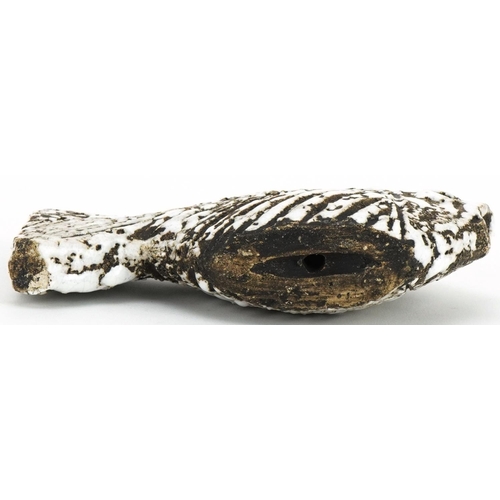 337 - Gudrun Baudisch-Wittke for Hallstatt Keramik, white glazed pottery fish, 14cm in length