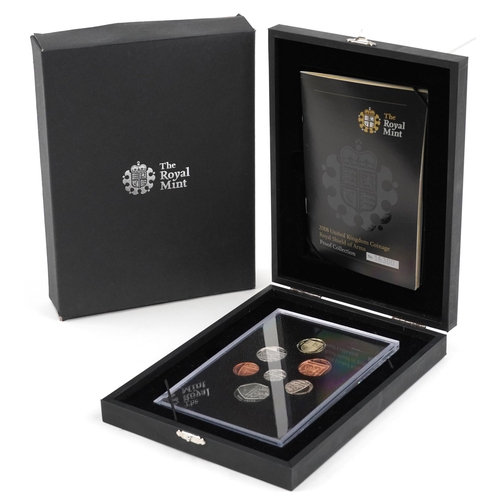 1280 - Royal Mint 2008 Royal Shield of Arms proof coin set