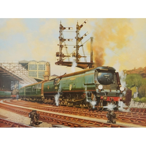 1478 - Eric Bottomley - Clear for Take Off, Railway pencil signed print in colour, limited edition 440/500,... 