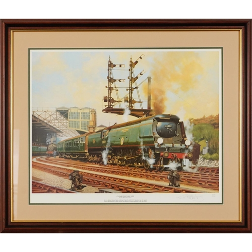 1478 - Eric Bottomley - Clear for Take Off, Railway pencil signed print in colour, limited edition 440/500,... 