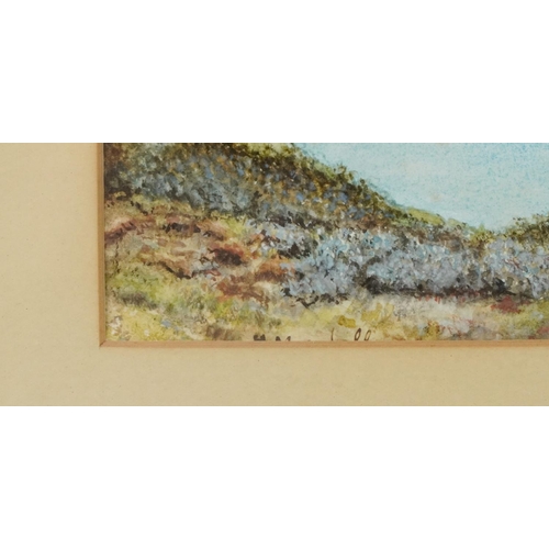 273 - H Marshall - Three miniature watercolours of landscapes including wooded glades and cove, mounted an... 