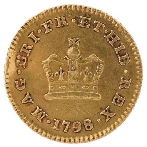 1220 - George III 1798 gold one third guinea, 2.8g