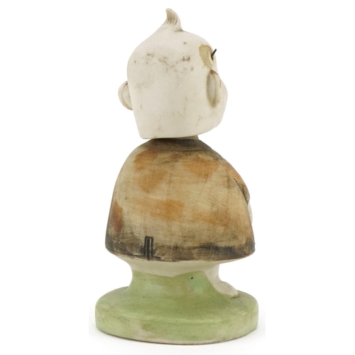 257 - Schafer & Vater SnooKums hand painted bisque nodding Chinese baby, 13cm high