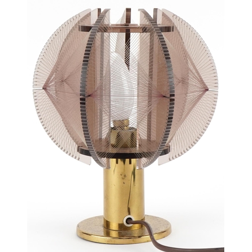 49 - Modernist Perspex lamp, 25cm high
