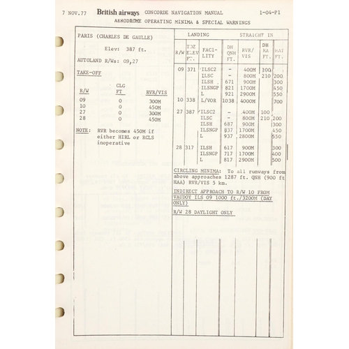 1353 - British Airways Concorde Operations Navigation manual, limited edition copy number 22, dated from 19... 