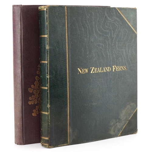 1350 - Book of Victorian pressed flowers along with a book on New Zealand pressed ferns