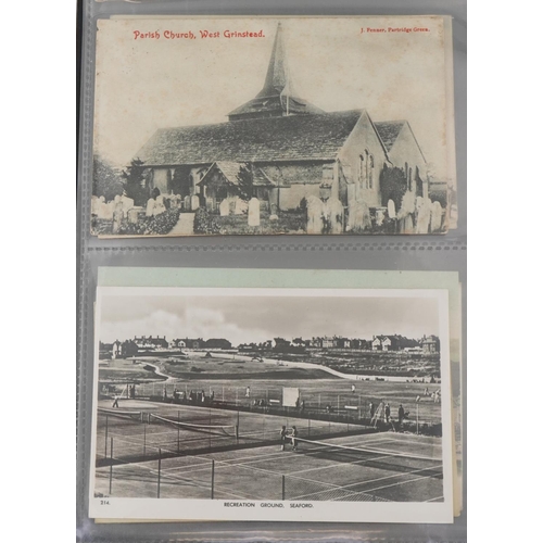 1315 - Sussex village postcards including Fittleworth, Worthing, Devil's Dyke, Eastbourne, Balcombe, approx... 