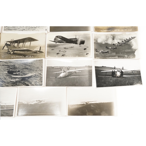 1310 - Collection of aviation postcards, including photographic flying boats, formation flying, flying over... 