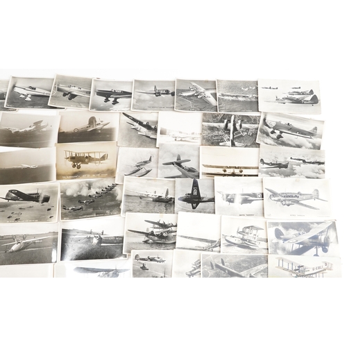 1310 - Collection of aviation postcards, including photographic flying boats, formation flying, flying over... 