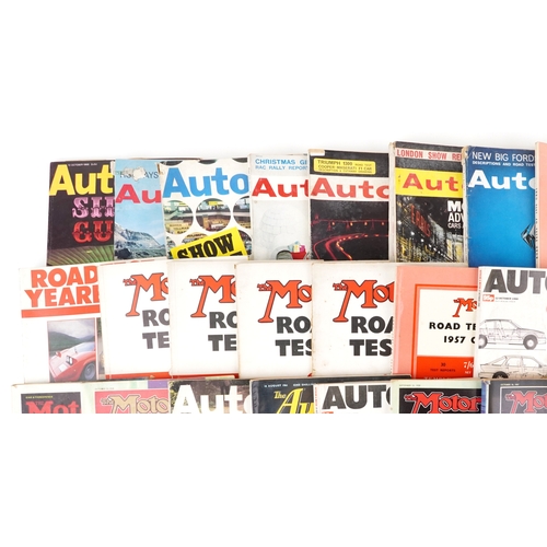 1379 - Large quantity of Autocar magazines, Motor Road Test for the 1950s and The London Motor Show, Austin... 