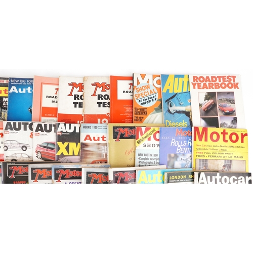 1379 - Large quantity of Autocar magazines, Motor Road Test for the 1950s and The London Motor Show, Austin... 