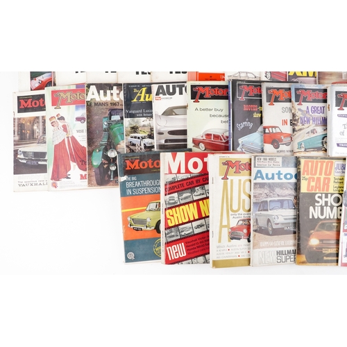 1379 - Large quantity of Autocar magazines, Motor Road Test for the 1950s and The London Motor Show, Austin... 