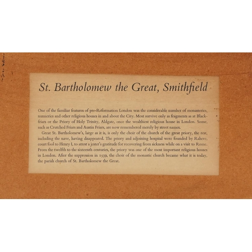 1422 - L S Fletcher - Eight prints of London scenes including St Lawrence Jewry, St Ethelburga within Bisho... 