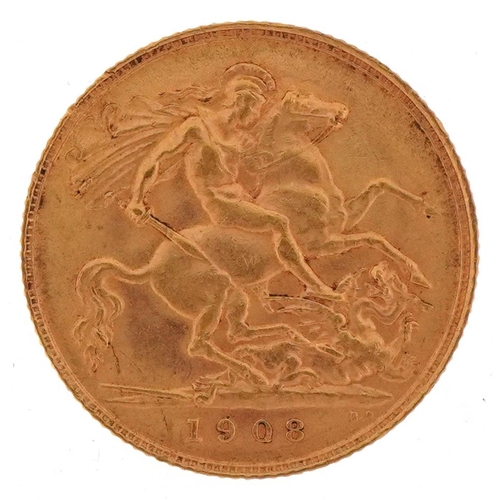 1214 - Edward VII 1908 gold half sovereign