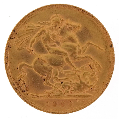 1215 - Edward VII 1909 gold sovereign