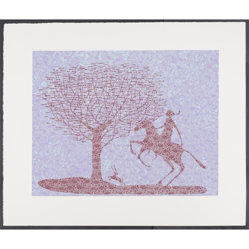 447 - Stephen Chambers - The Female Quixote, pencil signed print, unframed, 66cm x 59cm