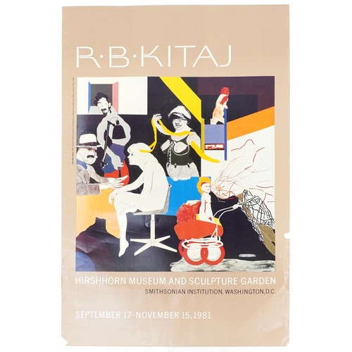 1486 - Alan Grabham coloured screen print poster for R.B. Kitaj Hirshhorn Museum and Sculpture Garden Smith... 