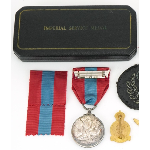 1511 - Military interest Faithful Service medal awarded to Frederick Edward Field together with Parachute R... 