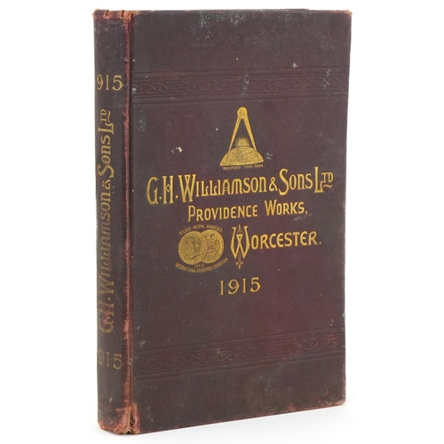 1381 - Catalogue for G B Williamson & Sons, Japanned Goods and General Tin Ware January 1915 with black and... 