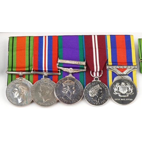 1506 - Military interest British World War II medals and dress medals for W.D.JOHNSON.RA along with framed ... 