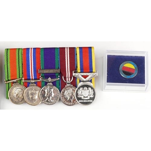 1506 - Military interest British World War II medals and dress medals for W.D.JOHNSON.RA along with framed ... 