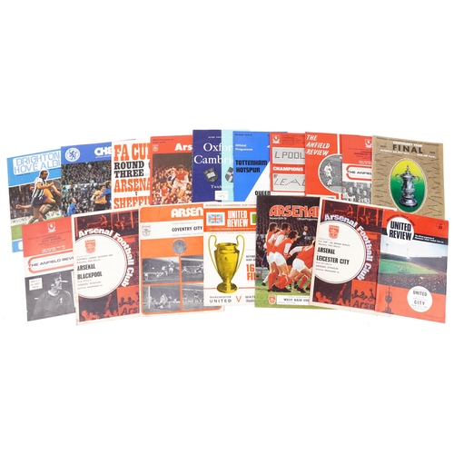 1445 - Football programmes including Liverpool, Arsenal, Brighton & Hove and Chelsea