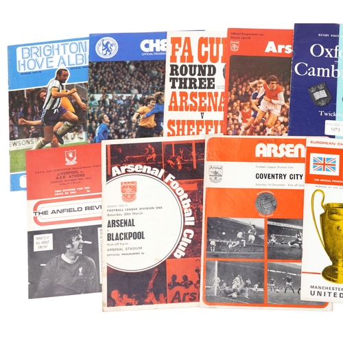 1445 - Football programmes including Liverpool, Arsenal, Brighton & Hove and Chelsea