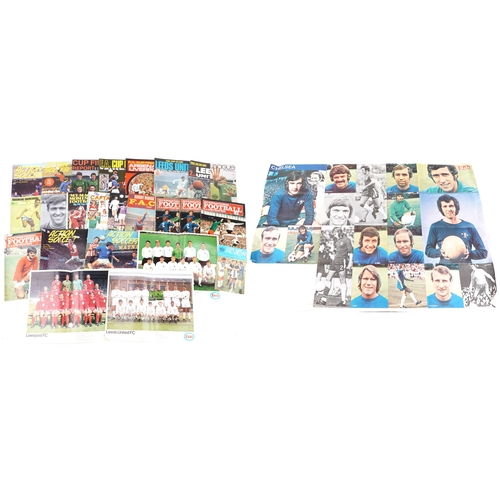 1451 - Selection of football magazines including a Leeds United with colour poster insert, large Chelsea po... 