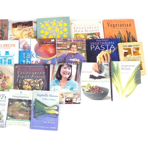 1386 - Cookbooks including Vegetarian, What to Eat Now Please Sally Clark's Book, Vegetarian Pasta, Truly I... 