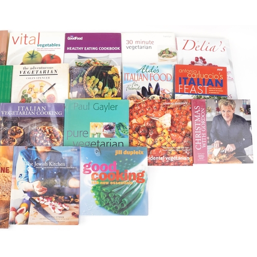 1402 - Cookbooks including Delia's Happy Christmas, Healthy Eating, Cooking for Friends, Aldo Zillis' Itali... 