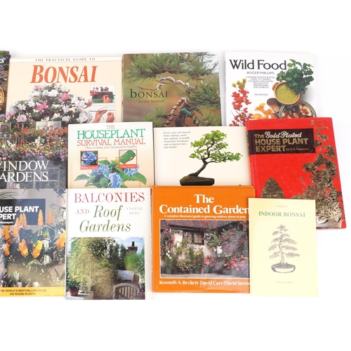 1409 - Gardening books including A Year With  James Wong, Balconies & Rooftops, Bonsai and The Houseplant's... 