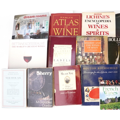 1398 - Books on wine including The Wines of Bordeaux, Bollinger, Atlas of Wines, The World's Greatest Wines... 