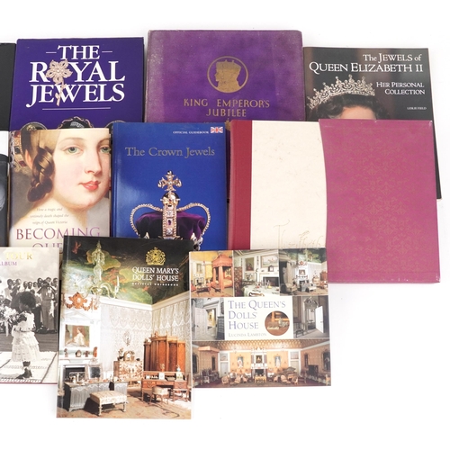 1406 - Royal memorabilia books including The Queen's Jewels, The Royal Jewels, Elizabeth I Folio Society, T... 