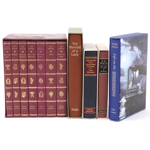 1396 - Folio Society Jane Austen, Mark Twain The Life of the Mississippi, The Diary of a Country Parson Jam... 