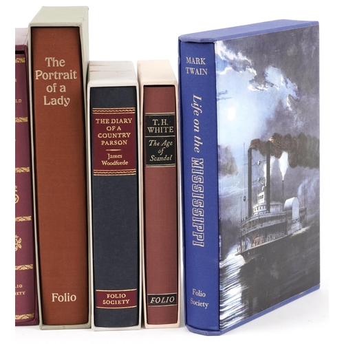 1396 - Folio Society Jane Austen, Mark Twain The Life of the Mississippi, The Diary of a Country Parson Jam... 