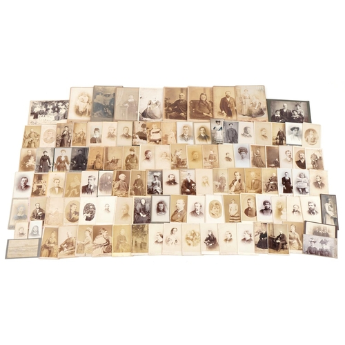 1317 - Large selection of family photographic cabinet cards, approximately one hundred