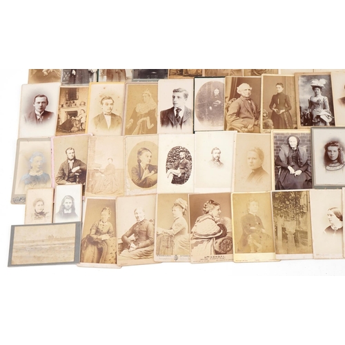 1317 - Large selection of family photographic cabinet cards, approximately one hundred