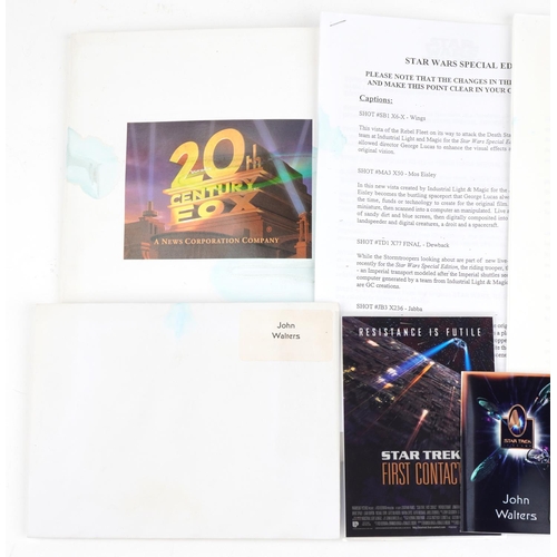 1322 - Star Wars and Star Trek memorabilia including a set of sixteen 1997 Star Wars Trilogy Special Editio... 