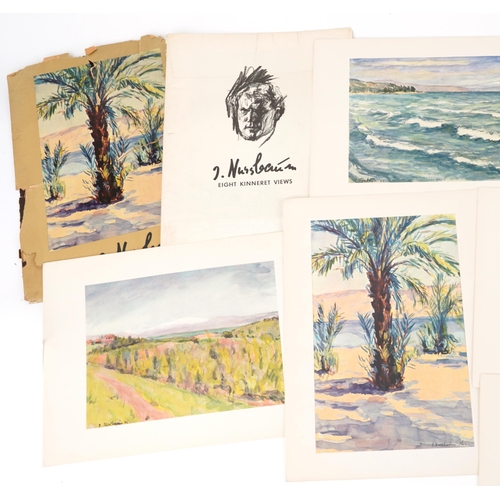 2298 - Jacob Nussbaum - Folio of eight Kinneret views, edited by Nussbaum Family 1966, printed by United Ar... 