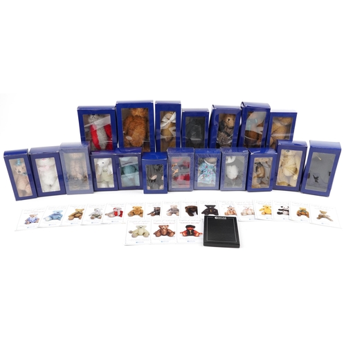 2349 - Nineteen Atlas Edition teddy bears from the Heritage Collection, with boxes, four with cellophane wr... 