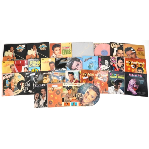 1481 - Elvis Presley vinyl LP records including Elvis Golden Records, Elvis Paradise Hawaiian Style, Elvis ... 