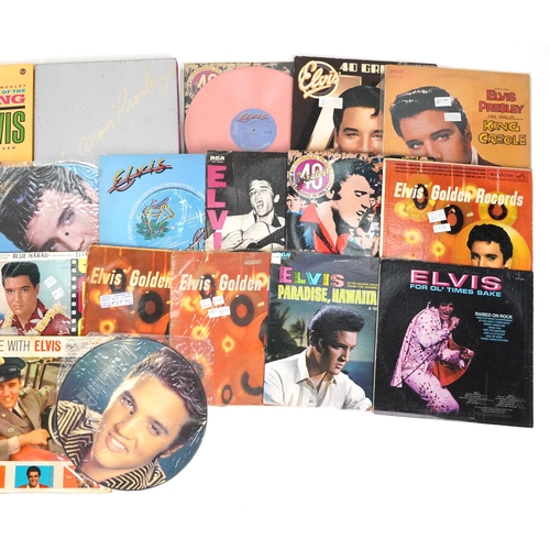 1481 - Elvis Presley vinyl LP records including Elvis Golden Records, Elvis Paradise Hawaiian Style, Elvis ... 