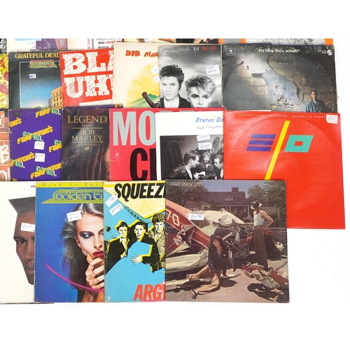 1497 - Vinyl LP records including Squeeze, Electric Light Orchestra, Madness, Status Quo, Duran Duran, Bob ... 