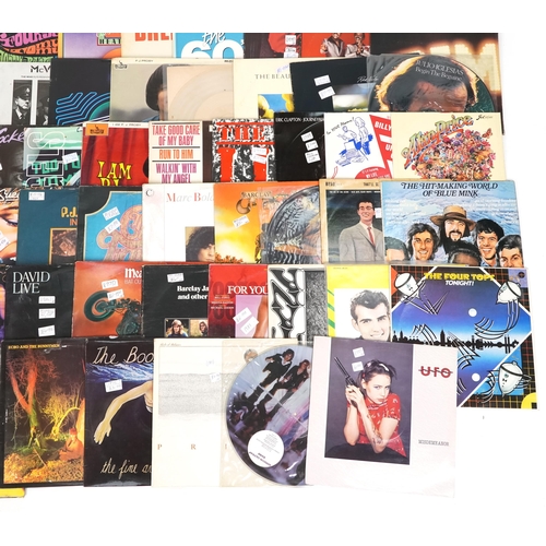 1476 - Vinyl LP records including Black Uhuru, The Boomtown Rats, George Harrison, David Bowie, Meatloaf an... 