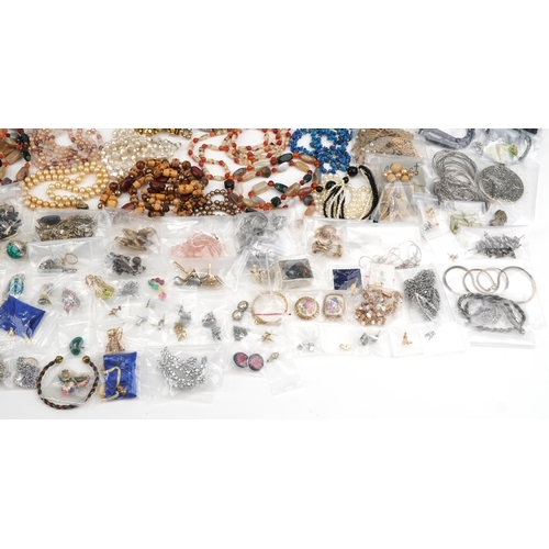 3575 - Large collection of vintage and later jewellery and wristwatches, some enamelled and jewelled, inclu... 