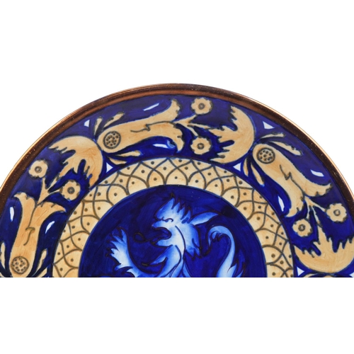 197 - Frederick/Charlotte Rhead for Wood & Sons dragon charger, 37cm in diameter