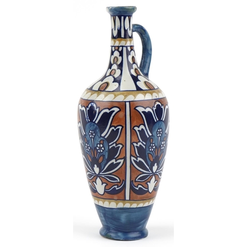 202 - Fredrick/Charlotte Rhead for Bursley Ware Baghdad floral jug, 34cm high