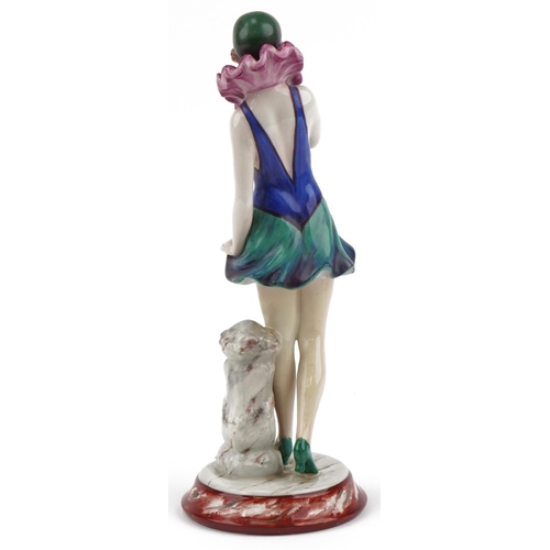 473 - Royal Dux Czechoslovakia figurine of a French lady, numbered 3000 to the base, 30cm high